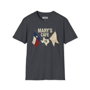 Mary’s Cafe TX Vintage T-Shirt | Texas Flag Graphic Tee | Retro Local Cafe Shirt